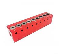 DAZZLEEX 4-12mm Vertical Pocket Drilling Hole Jig Aluminum Alloy 6061 Woodworking Dowel Drill Guide Centering Locator