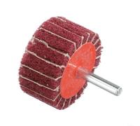 DAZZLEEX 40/50mm Flap Wheel P120/P240 Grit Sanding Abrasive Mop with 6mm Shank for Metal and Wood Polishing, Cleaning, Rust Removal and Deburring(P240 - Red 50mm×25mm)