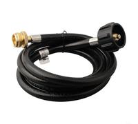 DAZZLEEX 4FT Propane Adapter Hose 1 lb to 20 lb Converter for QCC1 Type1 Tank Gas Grill Solid Brass Connector for Weber Q Heater Stove Outdoor Cooking