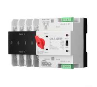 DAZZLEEX 4P Automatic Transfer Switch 100A 230V Dual Power Uninterrupted Changeover for Home Office Generator Manual and Auto Mode 30ms Switching Gray