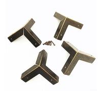 DAZZLEEX 4Pack Box Corner Protector, Corner Guards, Bronze Corner,Protectors Bronze Wooden Box Furniture Table Corner Decorative,Bronze