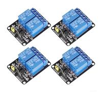 DAZZLEEX 4Pcs 2-Channel 12V/24V Relay Module with Optocoupler Isolation SPDT 10A Load for MCU Pi Industrial Control Projects Blue(24V)