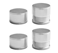 DAZZLEEX 4PCS Furniture Risers Heightening for PADS, Aluminum Alloy Adjustable Bed Risers Heavy Duty Furniture Sofa Table Lifts Silver