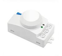 DAZZLEEX 5.8 GHz Adjustable Induction Switch Sensor for Staircase Hallway and Community Lighting AC100-240V DC12-24V 360° Detection 2-8m Range ABS Housing(AC100-240V)