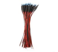 DAZZLEEX 50PCS 3mm Pre Wired LED Lights Emitting Diodes 12V Multicolored Red Green Blue White Yellow Indicator Bulbs with 20cm Wire for DIY Crafts Signal Flasher Toy Car(BLUE)