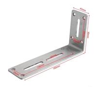 DAZZLEEX 90 Degree Angle Bracket Corner Joint Fastener for Furniture Doors Cabinets Walls in Cold Rolled Steel 40x80mm 60x120mm 90x180mm Silver L-Shaped Support Frame(180mm)