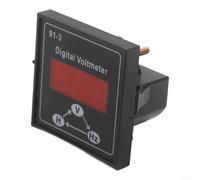 DAZZLEEX 91-3 Digital Voltmeter for Diesel Generator 90-450V AC Single Phase 3 Phase Frequency Meter 0-99Hz Cumulative Running Time Display Black Plastic Clip-on Mount