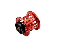 DAZZLEEX Aluminum Alloy Spool for Daiwa Alphas 21/22 SV TW Baitcasting Reel Fixed Brake Bowl 24mm Inner Diameter Red(full bearings red)