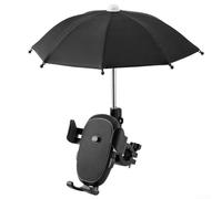 DAZZLEEX Bicycle Phone Holder for Motorcycle and Electric Bike Navigation with Adjustable Parasol Sunshade Lightweight ABS Mount in Red(red)