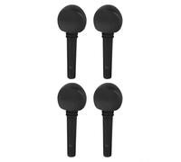 DAZZLEEX Black Wooden Violin Tuning Pegs for 4/4 3/4 1/2 1/4 1/8 Size Acoustic Violins, 4-Piece Set with Precise Pitch Adjustment(1/4)