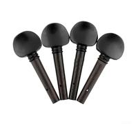 DAZZLEEX Black Wooden Violin Tuning Pegs for 4/4 3/4 1/2 1/4 1/8 Size Acoustic Violins, 4-Piece Set with Precise Pitch Adjustment(1/8)