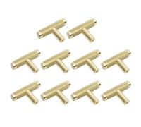 DAZZLEEX Cabinet Handles,Kitchen Cabinet Door Drawer Cupboard Knurled T Bar Knob Gold 10pcs