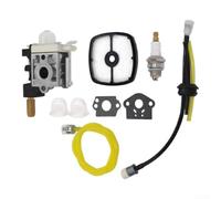 DAZZLEEX Carburetor Kit For PE-200 SRM-210 With Air Filter Carburetor | 9-piece Metal Set, Includes Fuel Lines & for primer Bulbs, Easy Install For SRM-230 GT-230, Enhances Engine Efficiency