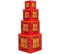 DAZZLEEX Chinese New Year Horse Decorations Set 2026 Red Paper Lanterns Window Display Props Festive Lunar Year Ornaments for Home Shop Table Shelf Decoration 15cm to 30(H)