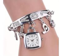 DAZZLEEX Contemporary Women's Stainless Steel Watch with Unique Edge Design, Ideal for Fashion and Everyday Use (Gold)