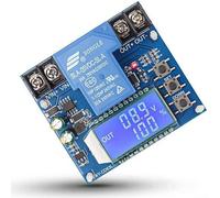 DAZZLEEX DC 6V-60V Automatic Off Switch Module with Adjustable Upper and Lower Voltage Limits for Battery Overcharge and Overdischarge Protection, Relay Control for Char