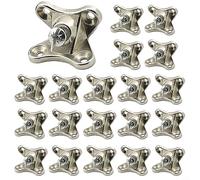 DAZZLEEX Detachable Combination Butterfly Horns,20pcs Thickened Zinc Alloy Butterfly Corner Partition Holder Corner Connector Silver