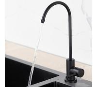DAZZLEEX Drinking Water Filter Kitchen Tap, Stainless Steel G1/2 Sink Faucet Drinking Water Filter Gooseneck Kitchen Faucet(Black)