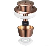 DAZZLEEX Dual Flush Push Button Toilet Cistern Replacement 20mm 40mm 50mm 60mm Aperture for Fluidmaster PRO550UK Skylo SKY005 Valve ABS Material Black Gold Rose Gold (Rose Gold+Ring)
