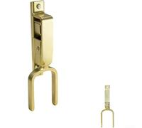 DAZZLEEX FOR INSTANT Locking Gate Latch Heavy Duty Zinc Coated Steel Rust Proof Spring Loaded One Handed Operation for Farm Garden Yard Control Golden Finish