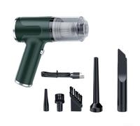 DAZZLEEX Handheld Cordless Car Vacuum Cleaner 5KPa Suction 70W Motor with Washable Filter for Auto Home Office Travel Portable 3-in-1 Design Black Dark Green(Dark green)