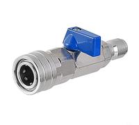 DAZZLEEX High-Pressure Ball Valve Kit, 3/8" & 1/4" Quick Connector, Steel Body, Up to 4500 PSI