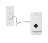 DAZZLEEX Intelligent Fingerprint Lock for Drawer Refrigerator Cabinet Window USB Rechargeable Keyless Entry Security with Adjustable Steel Wire Cable Black(White)