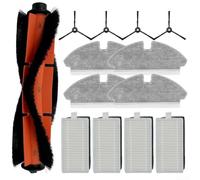 DAZZLEEX Main Side Brush Filter Mop Cloth Kit for Mova M1 and M1 Vacuum Cleaner Accessories Nylon Plastic Microfiber HEPA Filter 1 Set