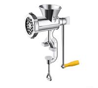 DAZZLEEX Manual Meat Grinder Hand Crank Sausage Stuffer Metal Kitchen Tool For Minced Meat Garlic Chili Processing Homemade Sausages Making(S)