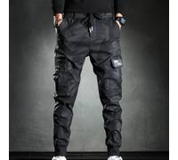 DAZZLEEX Men's Athletic Joggers Pants in Fleece-Lined Thick Warm Loose Fit for Winter, Compatible with Active Lifestyle, M-3XL(M Black)