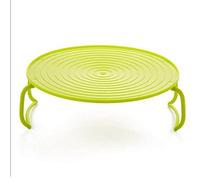 DAZZLEEX Microwave Tray Microwave Plate Stacker Grill Rack Plastic Bakin Round Steam Rack(Green)