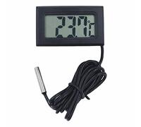 DAZZLEEX Mini thermometer temperature display digital with probe 2m black cable