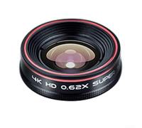 DAZZLEEX Mobile Phone Camera Lens Kit with 0.62× 120° Wide-Angle, 235° Fisheye and 25× Macro Lenses, Aluminum Alloy & ABS Construction for Travel and Outdoor P(Wide-angle lens)