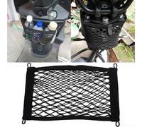 DAZZLEEX Motorcycle Storage Net Bag with High-Strength Elastic Mesh and Nylon Hooks for Secure Luggage and Cargo Fixation on Motorbike or Electric Vehicle, Black(35x20cm)