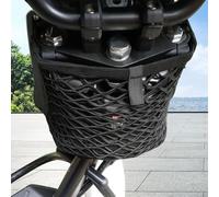 DAZZLEEX Motorcycle Storage Net Bag with High-Strength Elastic Mesh and Nylon Hooks for Secure Luggage and Cargo Fixation on Motorbike or Electric Vehicle, Black(25x20cm)