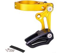 DAZZLEEX Mountain Bike Chain Guide CG02 1x Drivetrain Chainring Guard Anti-Drop Device for Downhill Cycling Aluminum Alloy and Nylon Fiber Reinforced Construction Black Red P(CG02 Gold)