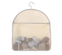 DAZZLEEX Multi-Purpose Hanging Mesh Storage Bag with Metal Hook for Door Wall or Closet Organization Triple-Layer Design for Underwear Socks and Small Accessories(1pcs)