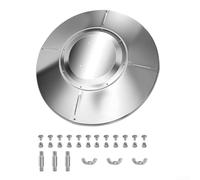 DAZZLEEX Outdoor Gas Patio Heater Reflector Shield Aluminium Dome Top Replacement for Umbrella Style Heaters Heat Reflecting Cover with Pre Drilled Holes(4+1 with Spacer)