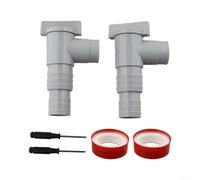 DAZZLEEX Pool Stop Valve with Hose Connection 32 38 mm Double Split Plunger Valve for INTEX Above Ground Pools Swimming Pool Accessories Maintenance Kit