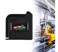 DAZZLEEX Portable Battery Check Tester for AA AAA C D 9V and 1.5V Coin Cells with Easy-to-Read Color Scale, Handheld Design Measures Voltage 0-12V for Household and Rech