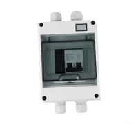 DAZZLEEX PV Disconnect Box DC1000V Solar Circuit Breaker 6-125A 2-Pole Isolator Switch for Grid Connected Photovoltaic System IP65 ABS Housing White(20A)