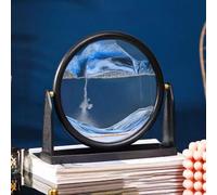 DAZZLEEX Quicksand painting Sand picture 3D Sand Motion Art Sandcape Move sand frame Quicksand painting Blue