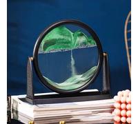 DAZZLEEX Quicksand painting Sand picture 3D Sand Motion Art Sandcape Move sand frame Quicksand painting green