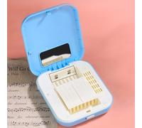 DAZZLEEX Reed Case Saxophone Multi-Instrument Reed Storage Case Reed Moisturizer Case To Hold 8Pcs Saxophone And Clarinet Reeds(Blue)