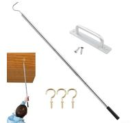 DAZZLEEX Retractable Loft Ladder Pull Down System Kit Stainless Steel Loft Hatch Pole For Attic for ACCESS Home Garage Storage Space