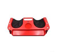 DAZZLEEX Rolling Kneeling Pad with Rotating Wheels Load-Bearing PE Plastic Knee Protection Mat for Automotive Repair, Car Maintenance and Workshop Flooring Tasks(Red)