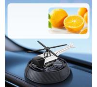 DAZZLEEX Rotating Solar-Powered Car Aromatherapy Diffuser Helicopter Design for Vehicle Interior Air Freshener(Black)