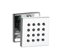 DAZZLEEX Shower Body Sprayer Jets For Waist/Side/back, Brass Square Body Jets Standard G1/2 Connector SPA Massage Experience