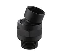 DAZZLEEX Shower Connector Ball,Shower Head Connector Swivel Adapter Water Flow Ball Joint Accessories,Black