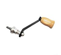 DAZZLEEX Single Arm Fishing Reel Handle with Wood Grain Knob for Stella Complex F4 Twin Power Cardic 55mm Wheelbase 70mm Length(silver)